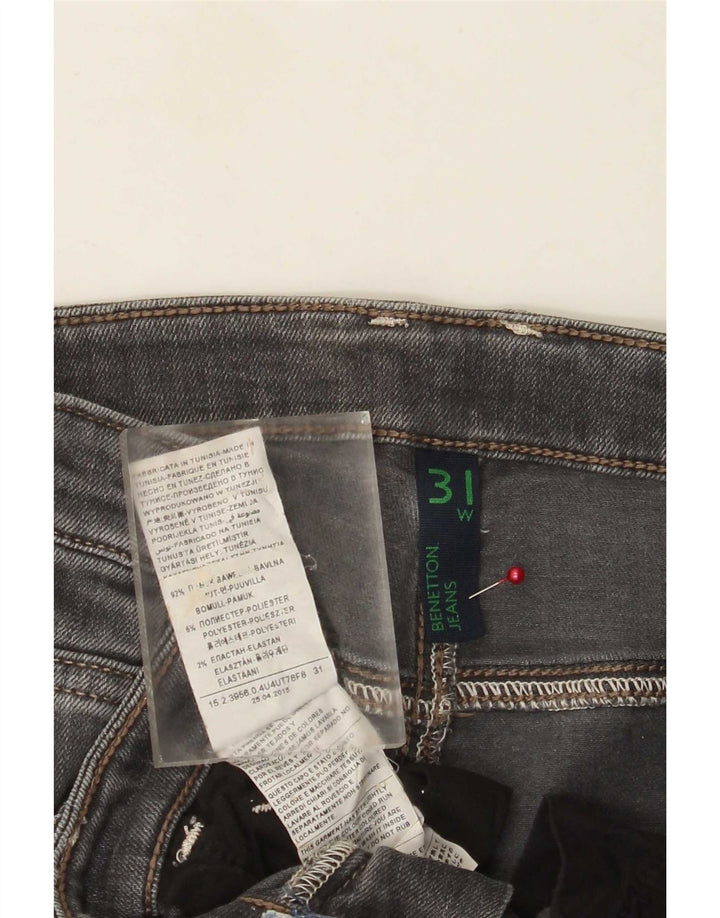 Blugi slim pentru femei Benetton W31 L31 bumbac gri