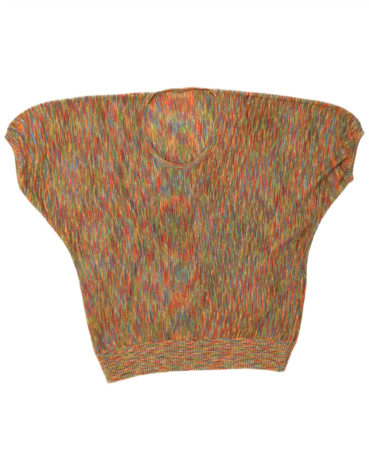 Bluză Vintage pentru femei UK 12 Medium Multicolore cu pete