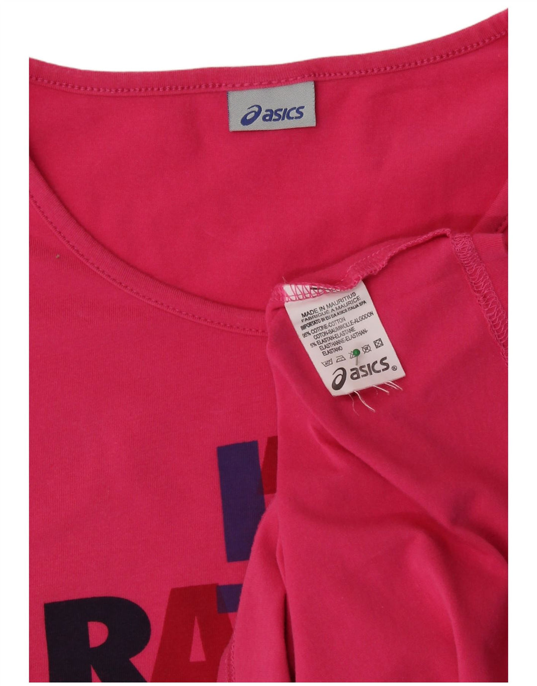 Tricou grafic ASICS pentru femei Top UK 12 Medium Pink Bumbac