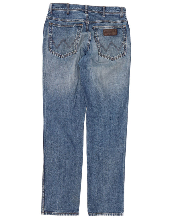 Wrangler Mens Texas Stretch Straight Jeans W32 L34 Blue Cotton
