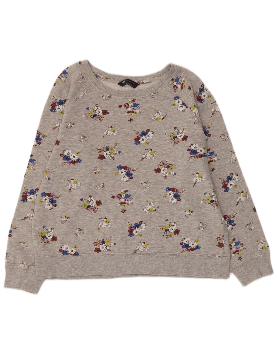 MARKS & SPENCER Pulover crop pentru femei UK 12 Medium Gri Floral