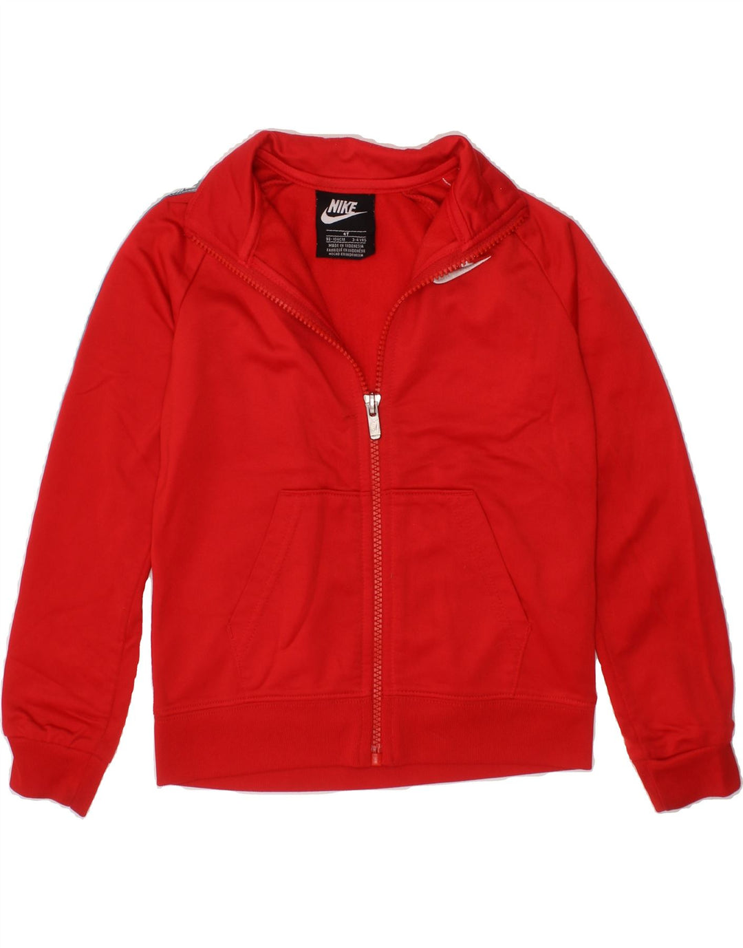 NIKE Girls Graphic Tracksuit Top Jacket 3-4 Years Red Colourblock Vintage Nike and Second-Hand Nike from Messina Hembry 