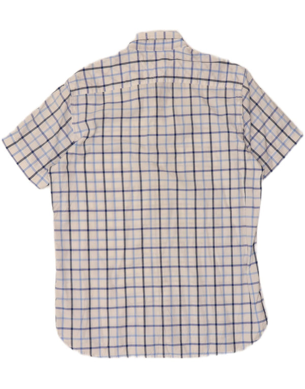Cămașă cu mânecă scurtă Tommy Hilfiger pentru bărbați, bumbac cu carouri albe mari
