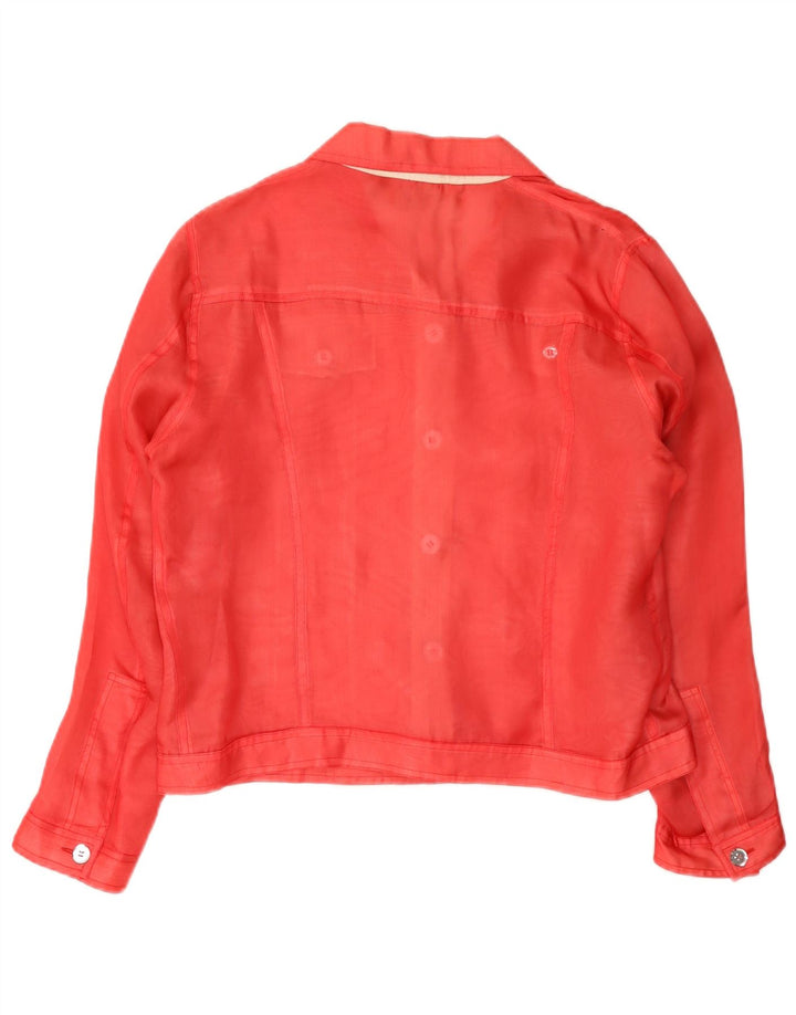 ADRIAN’S CAPRI Bomber Jacket pentru femei UK 14 Medium Red Silk