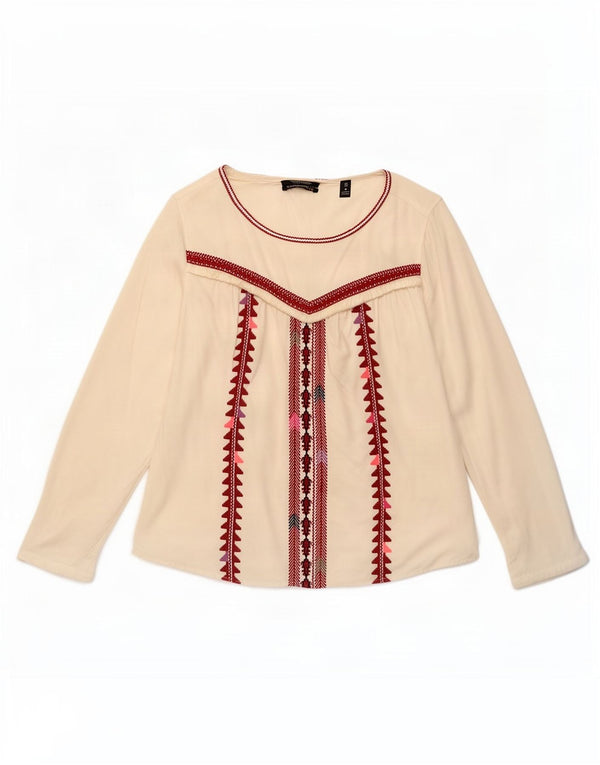 Bluză cu mânecă lungă pentru femei Scotch & Soda Top US 2 XS cu dungi alb