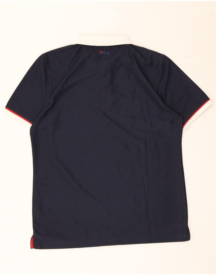 Tricou polo Fila pentru bărbați, mare, bleumarin, poliester color bloc