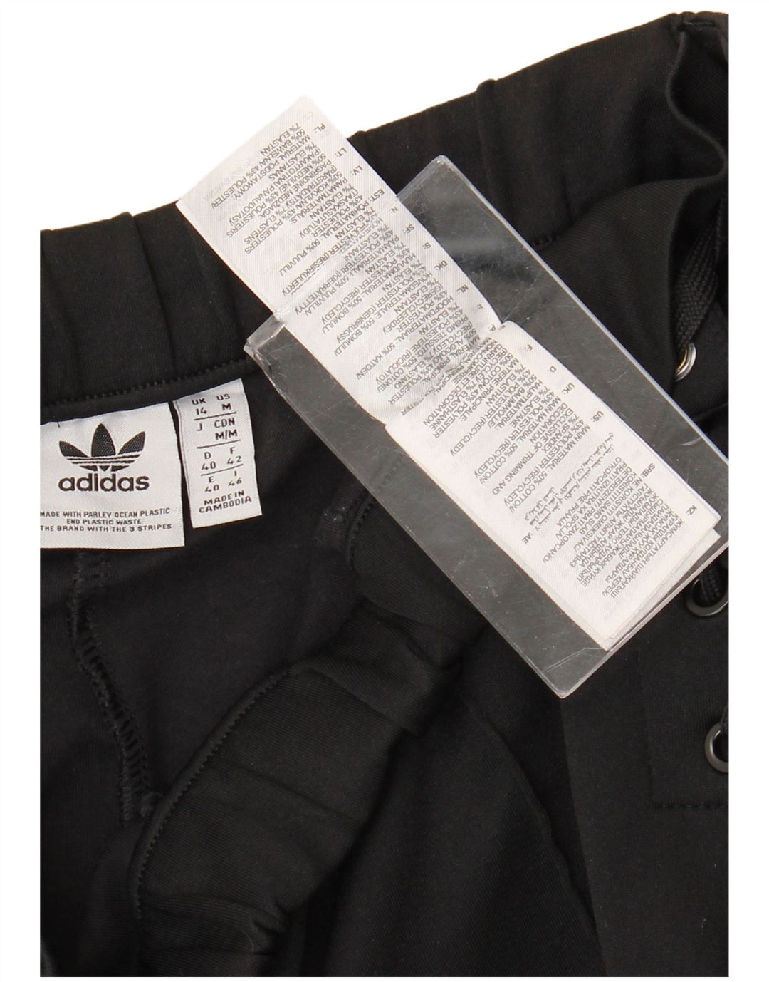 Pantaloni de trening Adidas pentru femei UK 14 Medium Black Bumbac