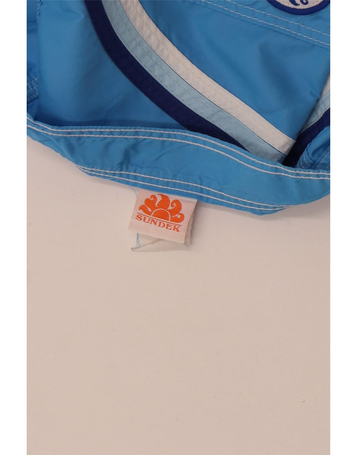 Sundek Pantaloni scurți de înot pentru bărbați, albastru mediu, nailon color bloc