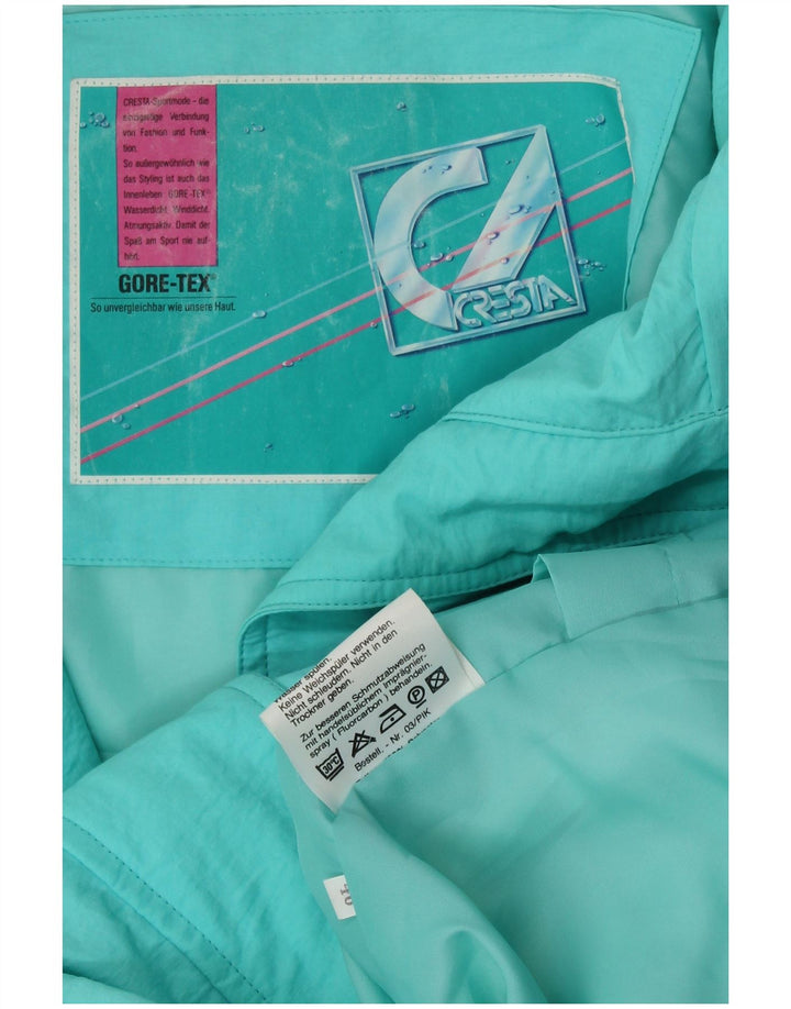 Jachetă de schi supradimensionată pentru femei CRESTA Gore-Tex EU 40 bumbac turcoaz mediu