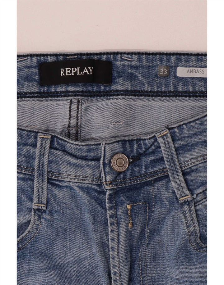 Replay Blugi Anbass Slim pentru femei W33 L31 Albastru
