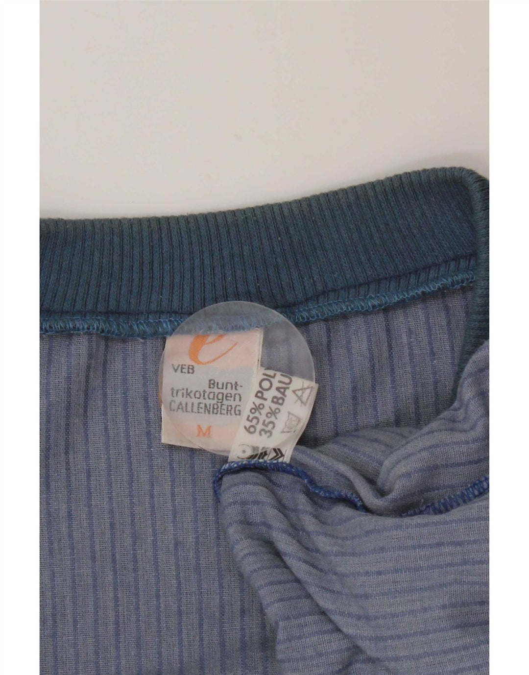Hanorac Vintage pentru bărbați din velur Pulover Medium Blue Pinstripe Poliester
