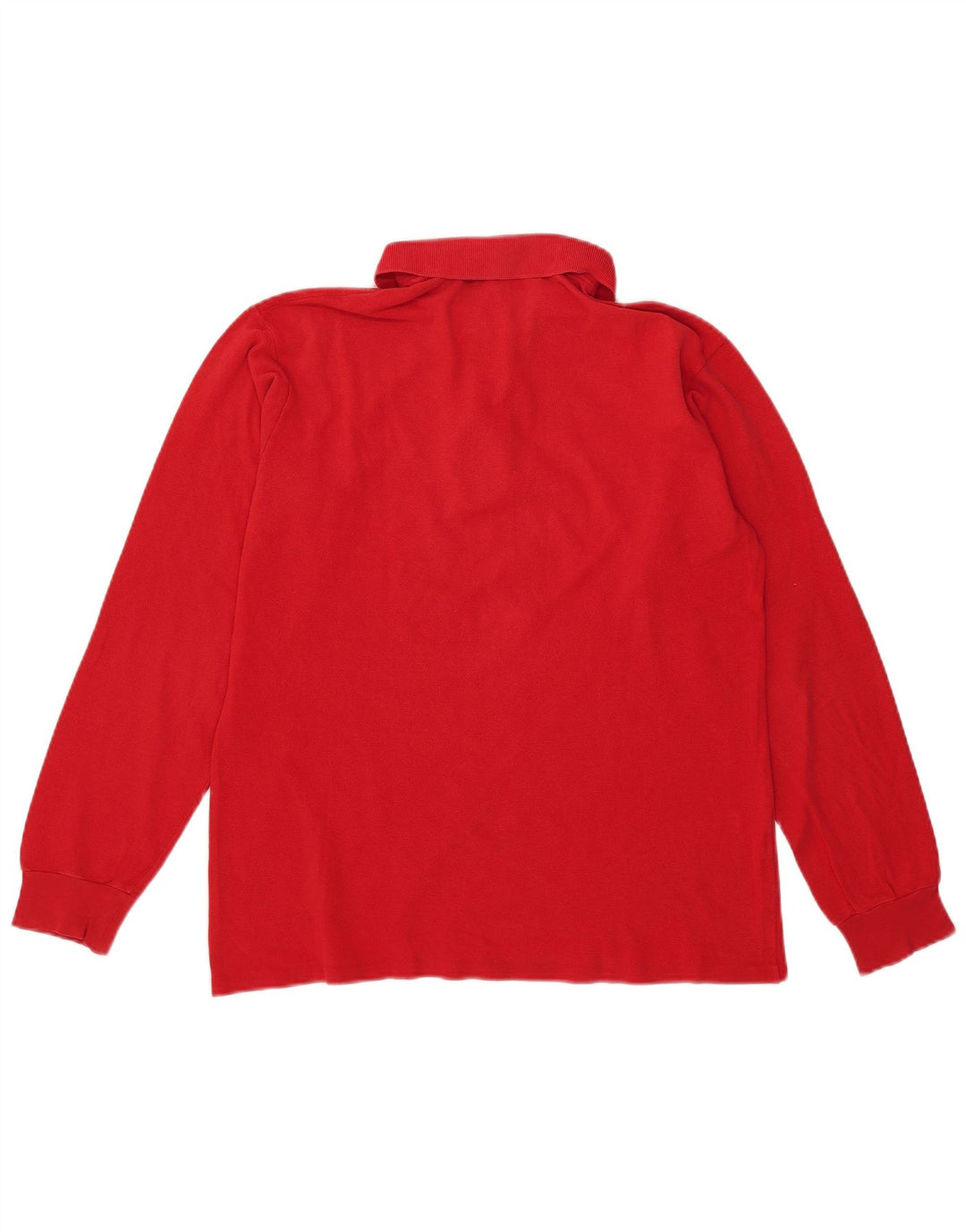 Tricou polo pentru bărbați Lacoste cu mânecă lungă, mărime 4, bumbac roșu mediu