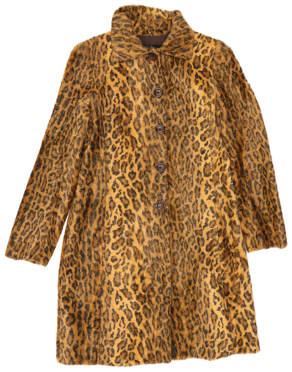 Pardesiu pentru femei Zara UKI 14 Medium Bej Animal Print Bumbac