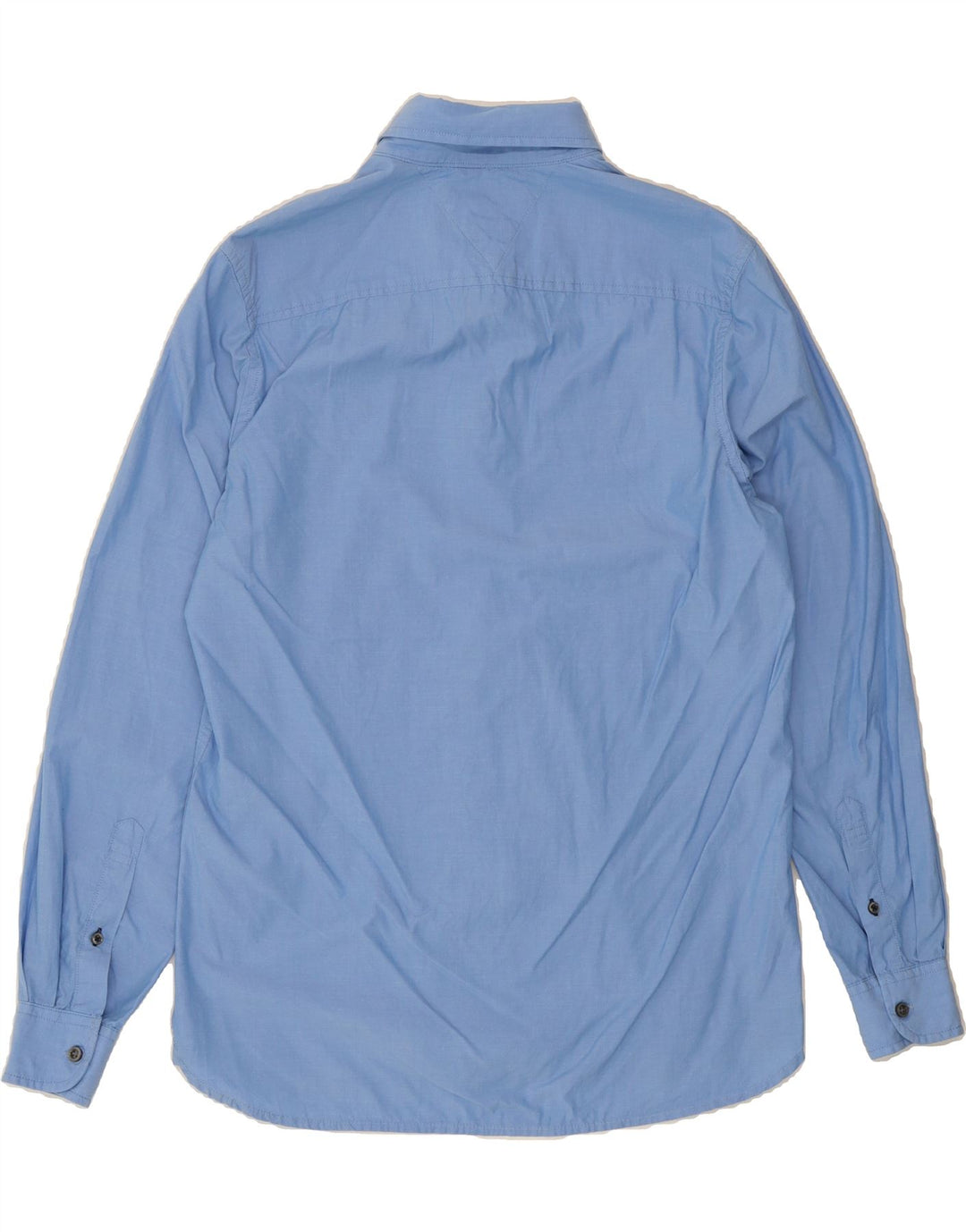 TOMMY HILFIGER Mens Regular Fit Shirt Small Blue Cotton Vintage Tommy Hilfiger and Second-Hand Tommy Hilfiger from Messina Hembry 