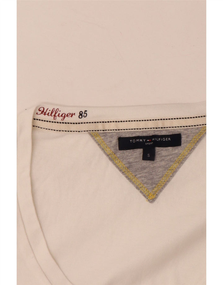 TOMMY HILFIGER Tricou grafic pentru femei Top UK 10 Bumbac alb mic