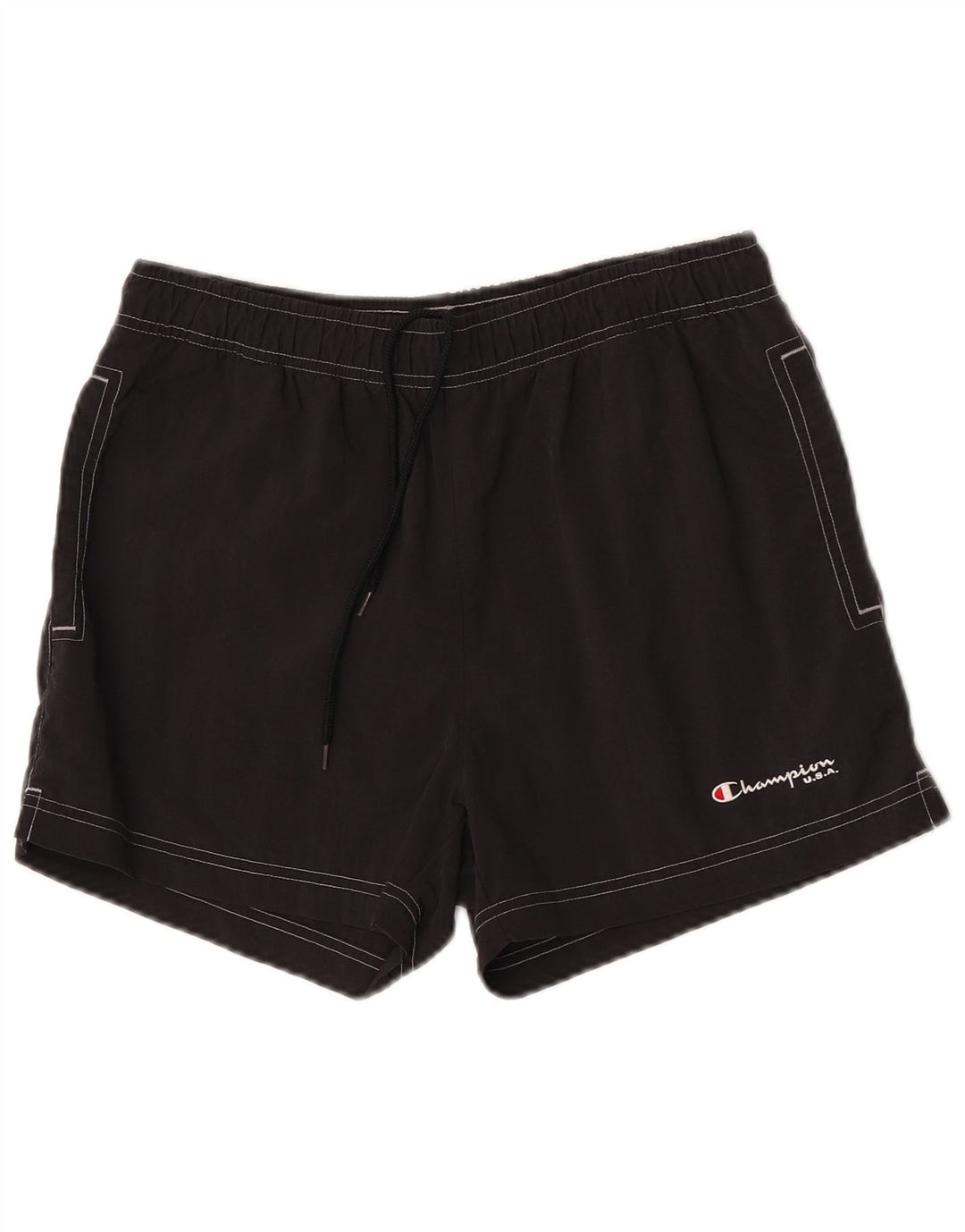 Pantaloni scurți de înot Champion pentru bărbați, nailon mic negru