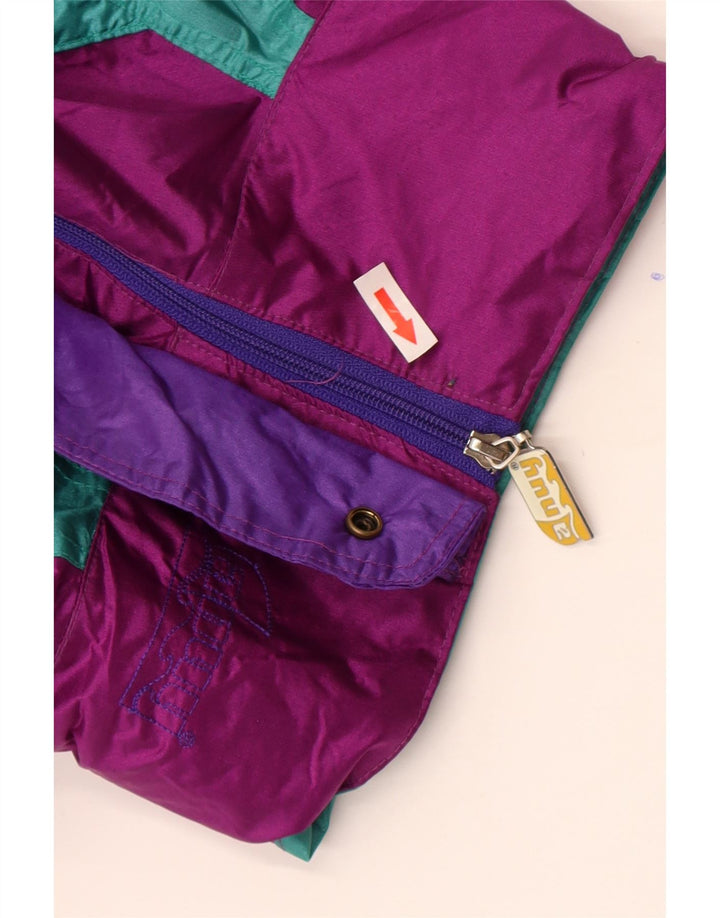 Jachetă de ploaie Vintage pentru bărbați UK 44 2XL Violet Colorblock Nylon