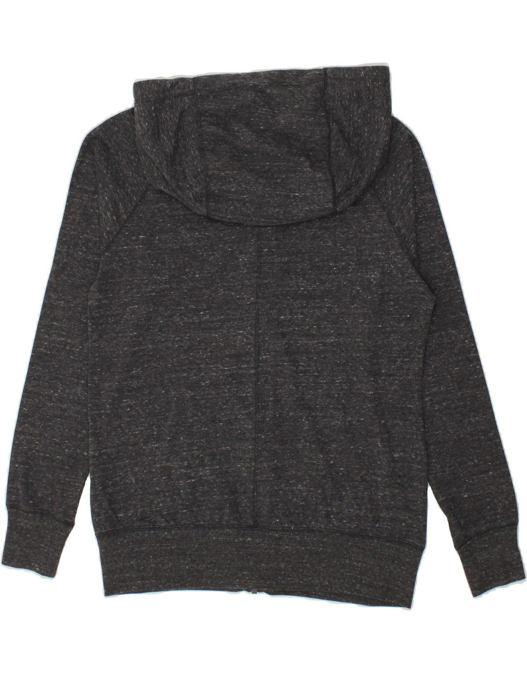 NIKE Womens Zip Hoodie Sweater UK 14 Medium Grey Flecked Vintage Nike and Second-Hand Nike from Messina Hembry 