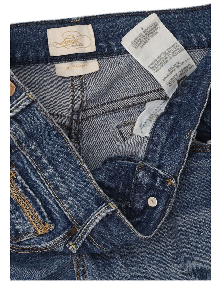 Blugi LEVI'S 515 Capri pentru femei US 4 Small W28 L20 Bumbac albastru