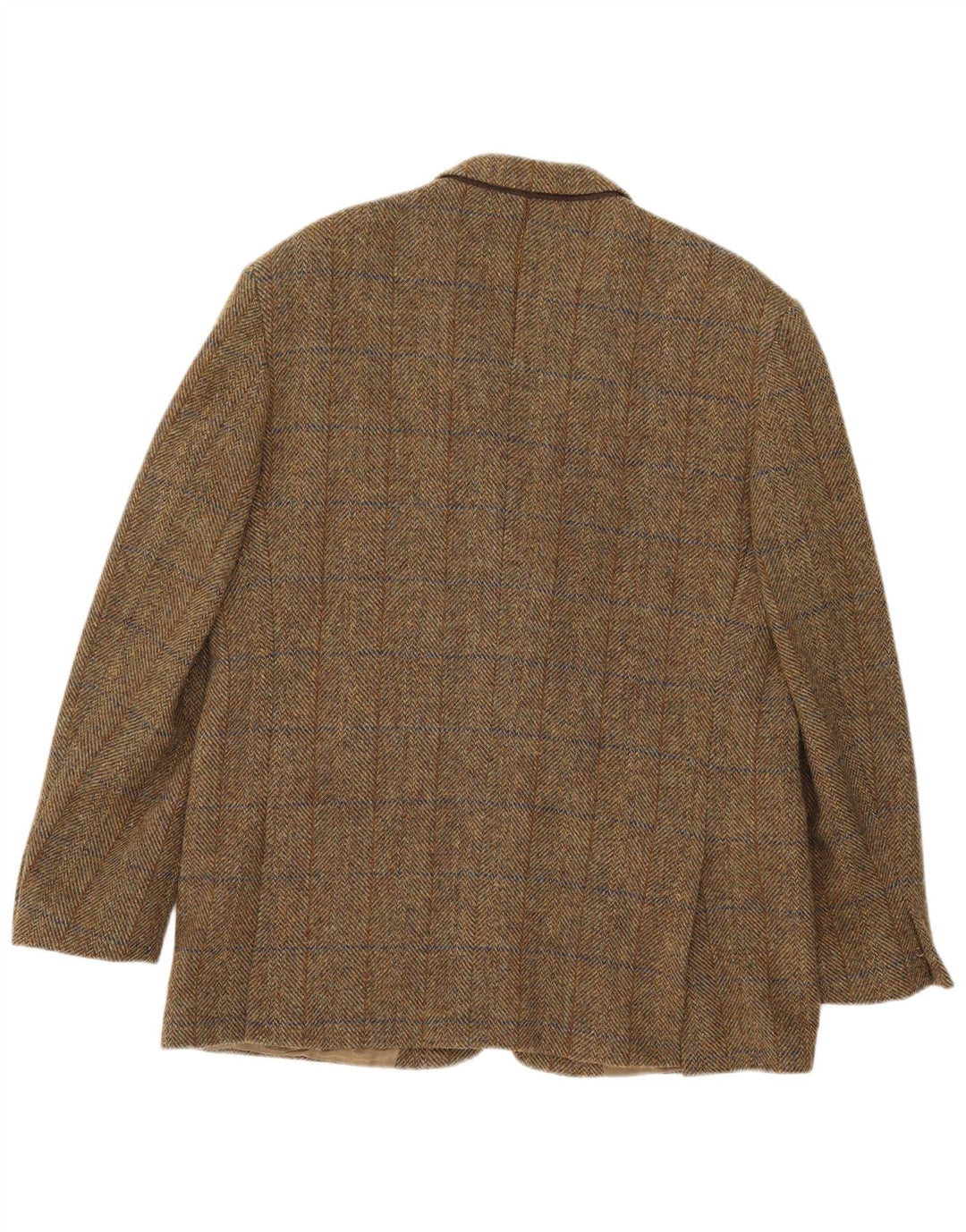 HARRIS TWEED Jachetă pentru bărbați cu 2 nasturi, UK 44 2XL Kaki Check Lână