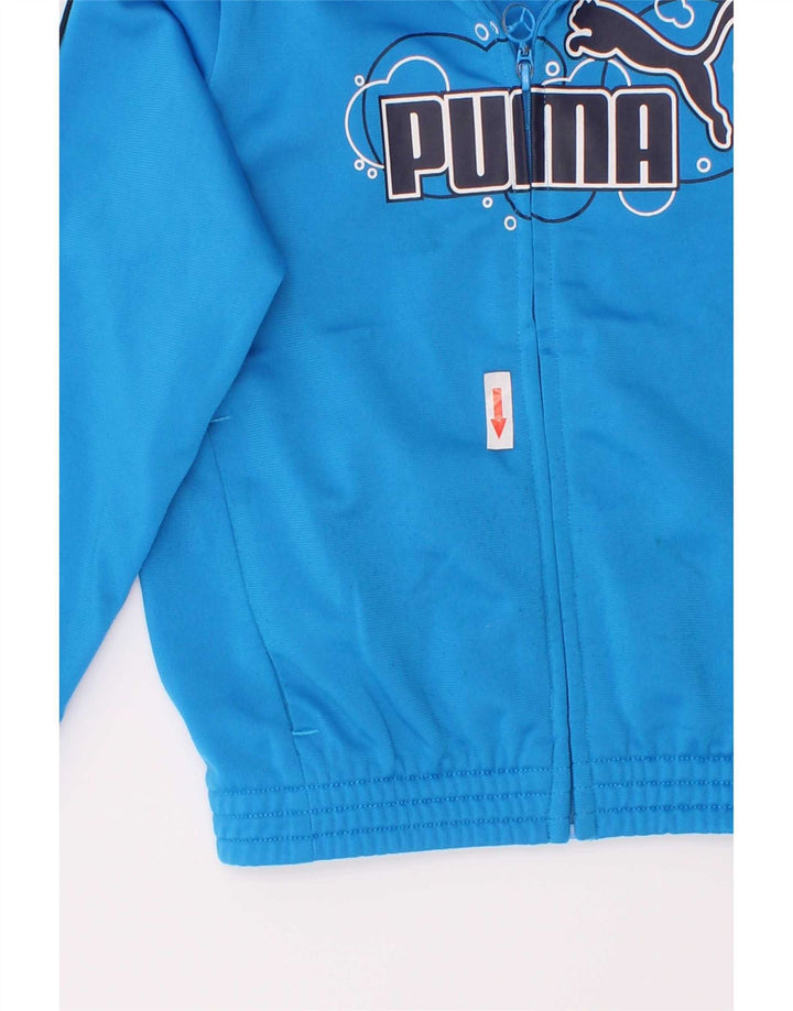 Jachetă de trening cu grafic Puma pentru băieți, 2-3 ani, albastru, color block