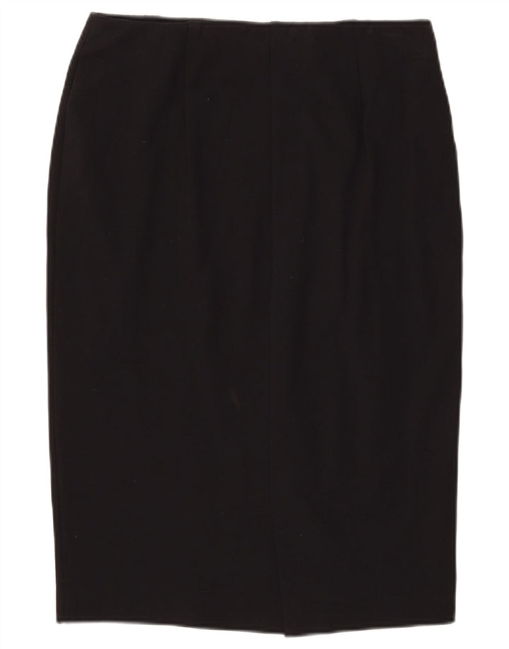 Fusta creion pentru femei Marks & Spencer UK 12 Medium W34 Viscoză neagră