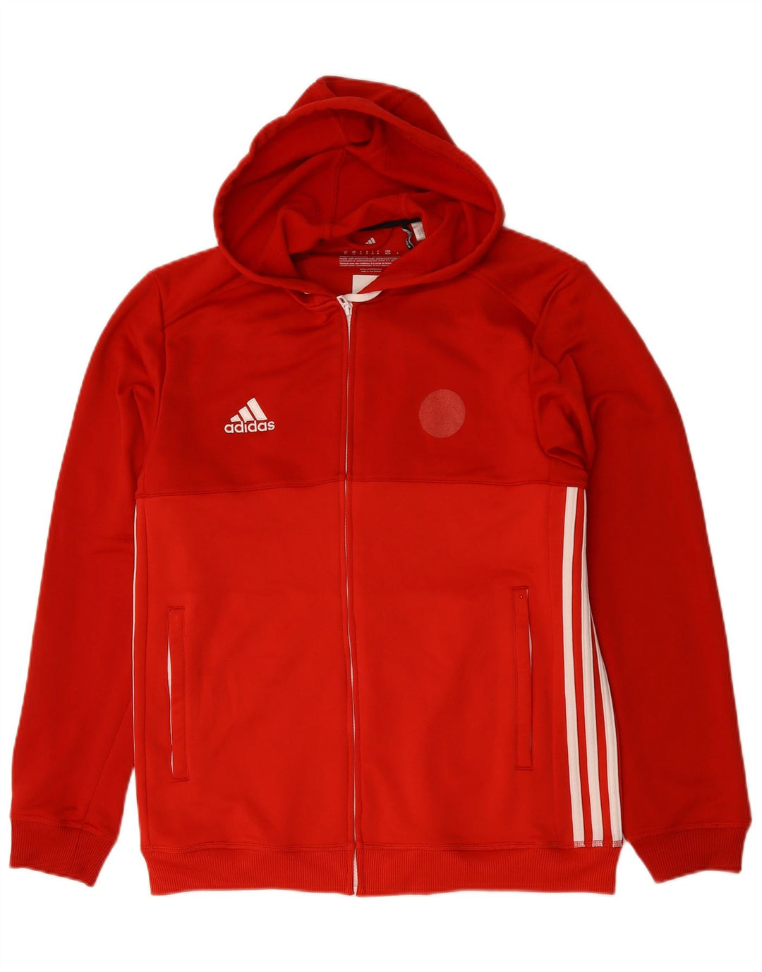 Pulover Adidas Climalite Zip pentru bărbați, poliester roșu mediu