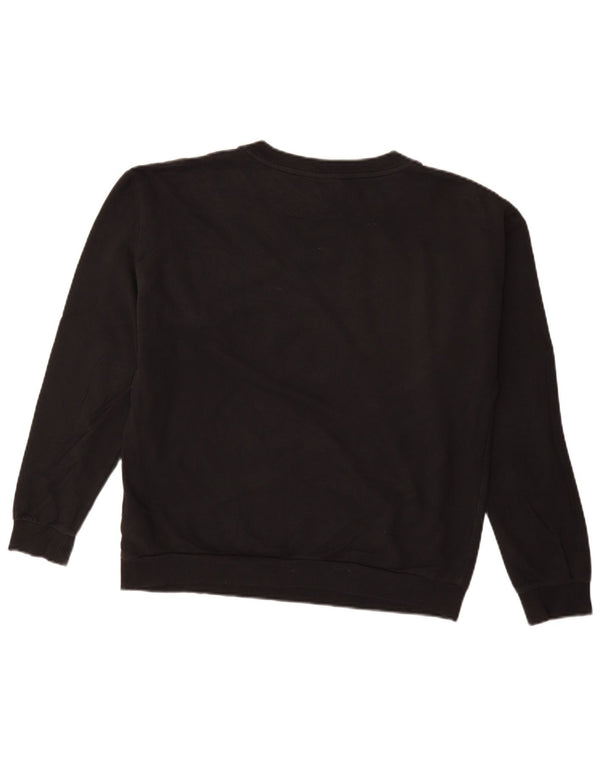 ADIDAS Pulover cu grafic pentru femei UK 12 Bumbac mediu negru