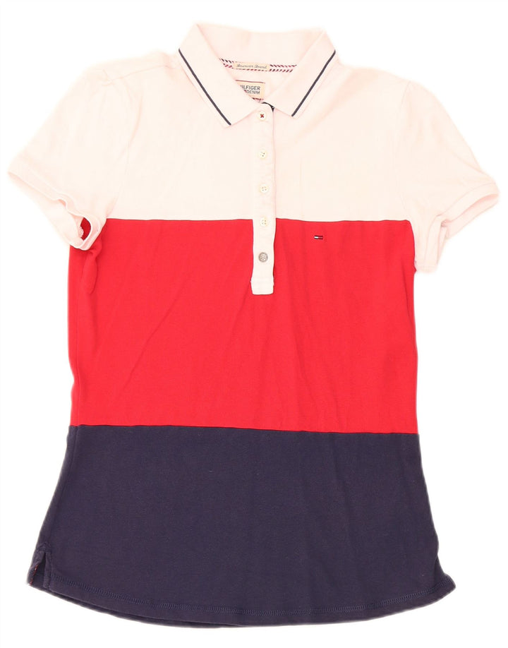 Tricou polo Tommy Hilfiger pentru femei UK 12 Medium Multicolor Colorblock