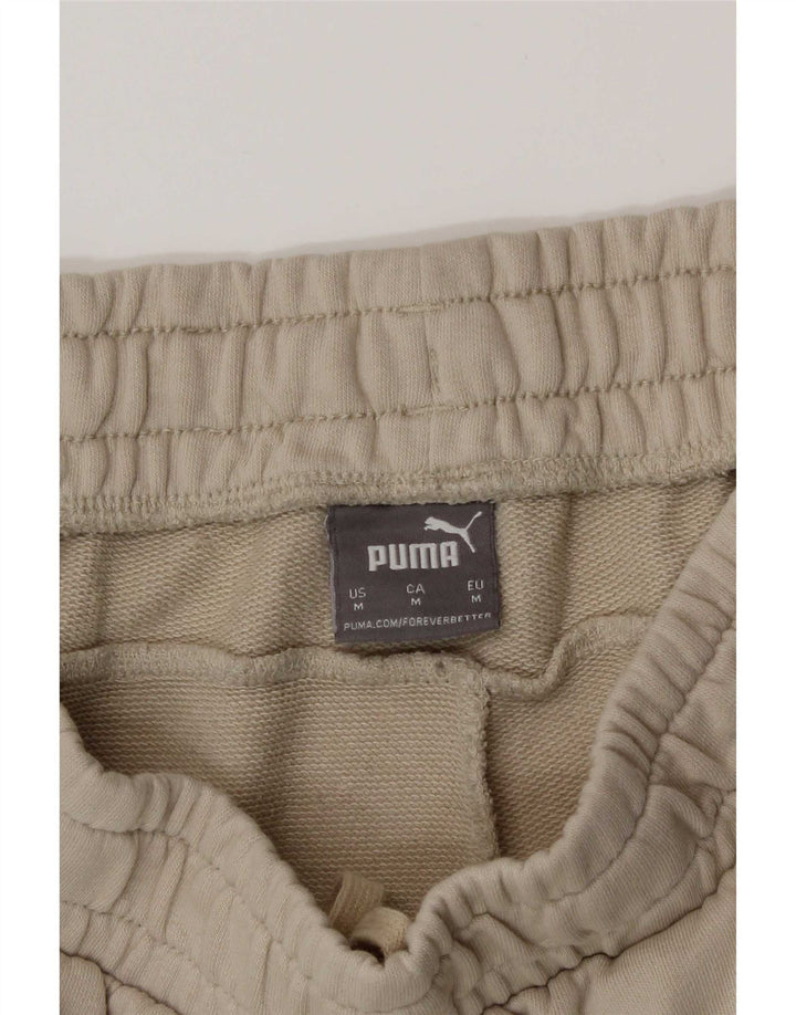 Pantaloni scurți sport Puma pentru bărbați, bumbac mediu bej