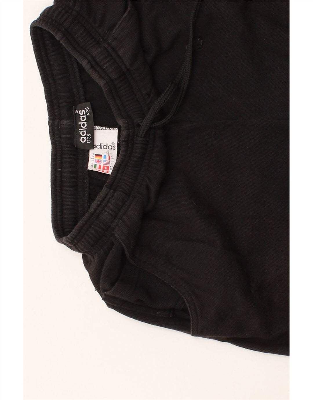 ADIDAS Womens Sport Shorts UK 8 Small  Black Vintage Adidas and Second-Hand Adidas from Messina Hembry 