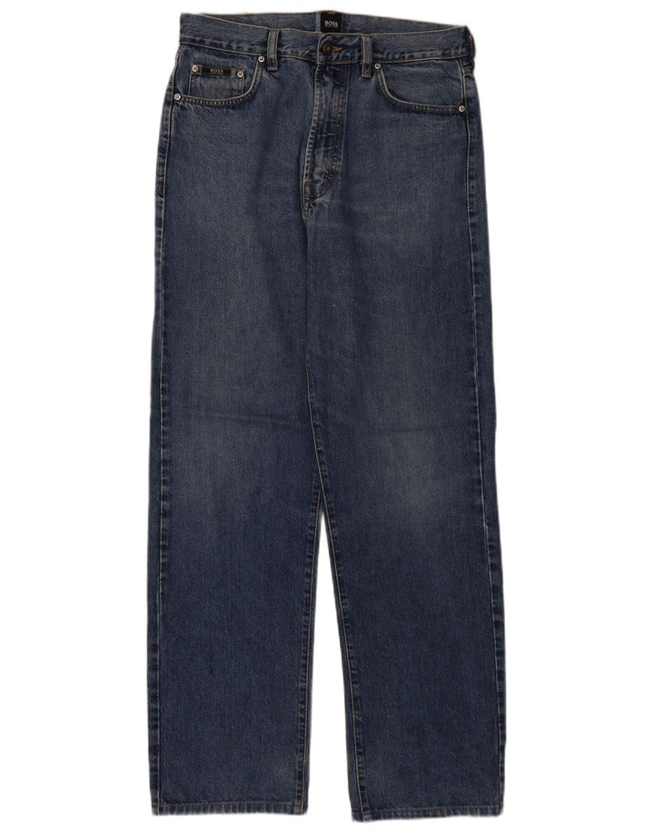 Blugi drepti pentru bărbați Hugo Boss W32 L32 albastru