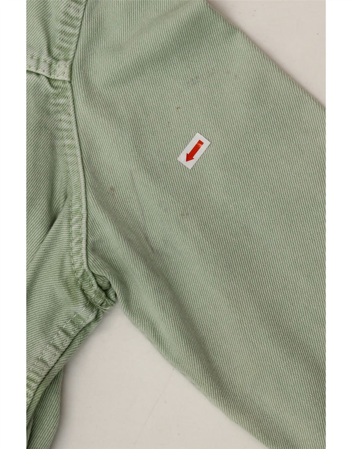 ZARA Womens Denim Jacket UK 10 Small Green Vintage Zara and Second-Hand Zara from Messina Hembry 