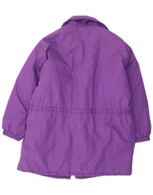 Palton căptușit vintage pentru femei UK 18 XL Poliester violet
