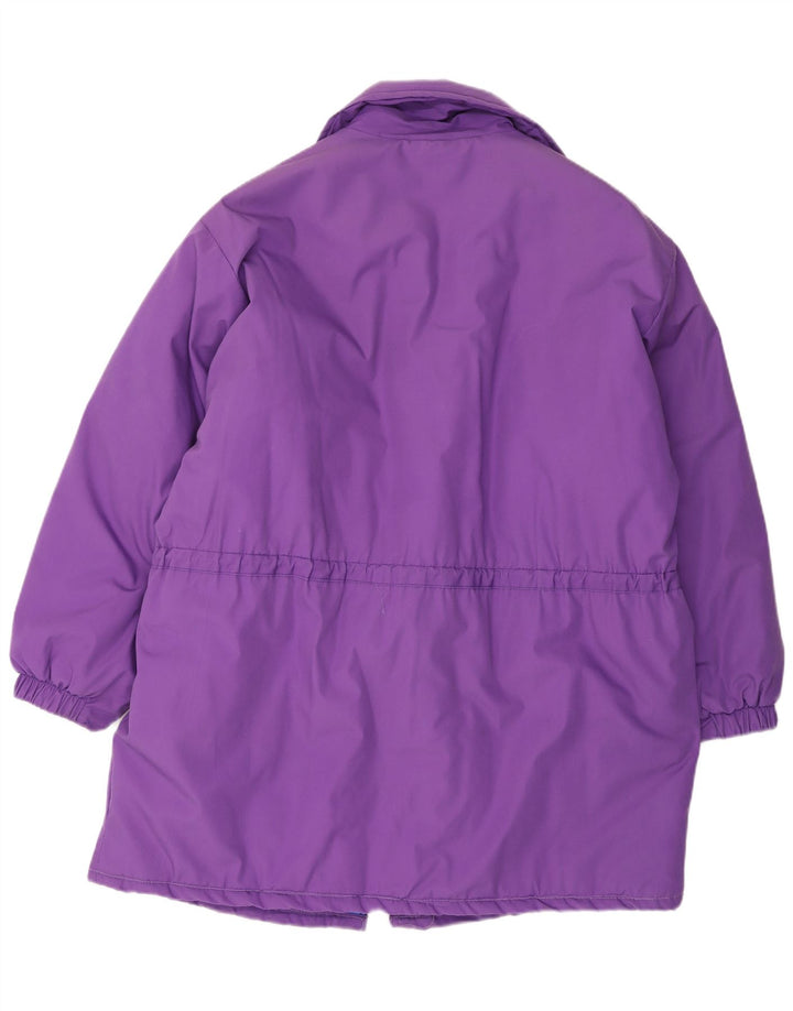 Palton căptușit vintage pentru femei UK 18 XL Poliester violet
