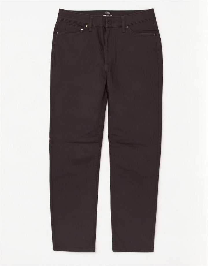 Blugi drepti pentru femei Marks & Spencer W30 L29 bumbac gri