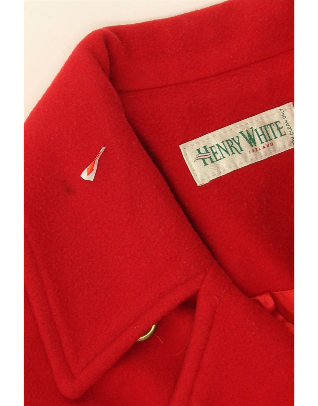 HENRY WHITE Womens Oversized Double Breasted Coat UK 14 Medium Red Wool