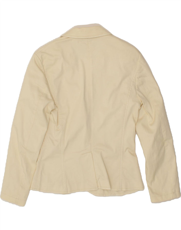 GF FERRE Womens 2 Button Blazer Jacket IT 42 Medium Off White Cotton Vintage GF Ferre and Second-Hand GF Ferre from Messina Hembry 