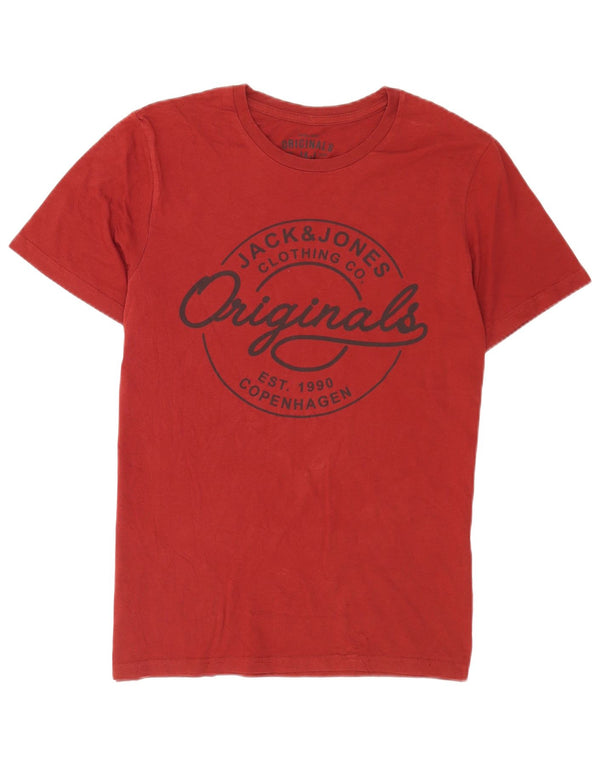 Tricou cu grafic Jack & Jones pentru femei Top UK 16 Large Maroon Cotton