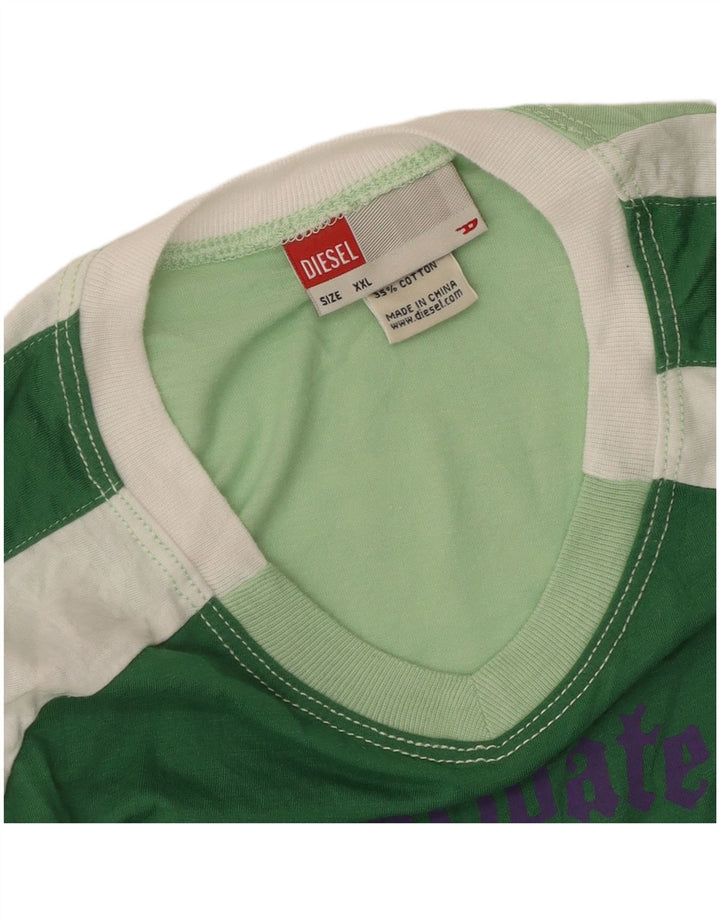 Tricou grafic pentru femei Diesel Top UK 20 2XL Verde Poliester color bloc