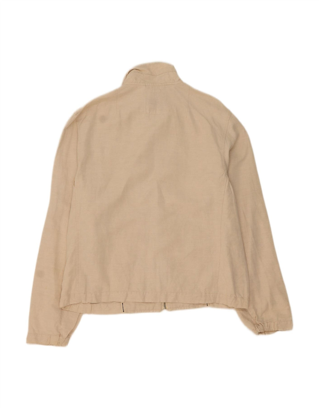 VINTAGE Mens Bomber Jacket UK 40 Large Beige Cotton