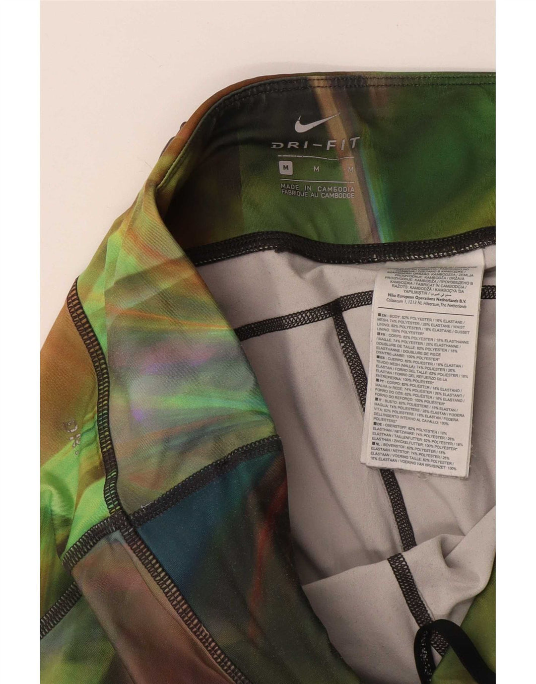 Leggings Nike Dri Fit Capri pentru femei UK 14 Medium Multicolor Tie Dye
