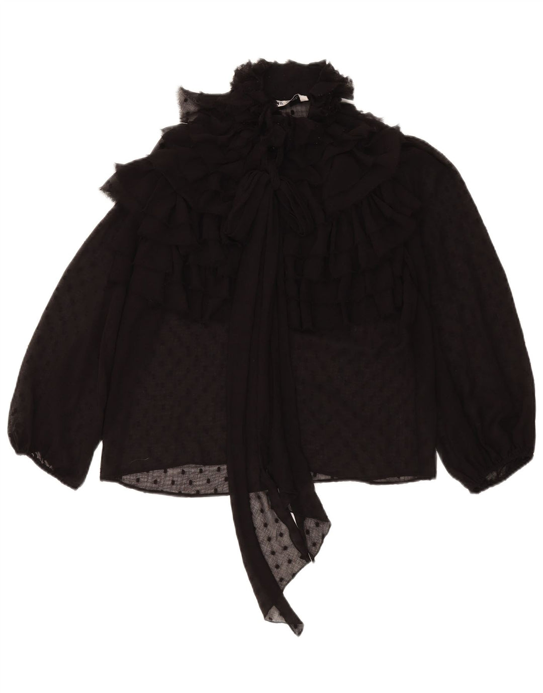 Bluză supradimensionată pentru femei Zara UK 10 Small Black Spotted