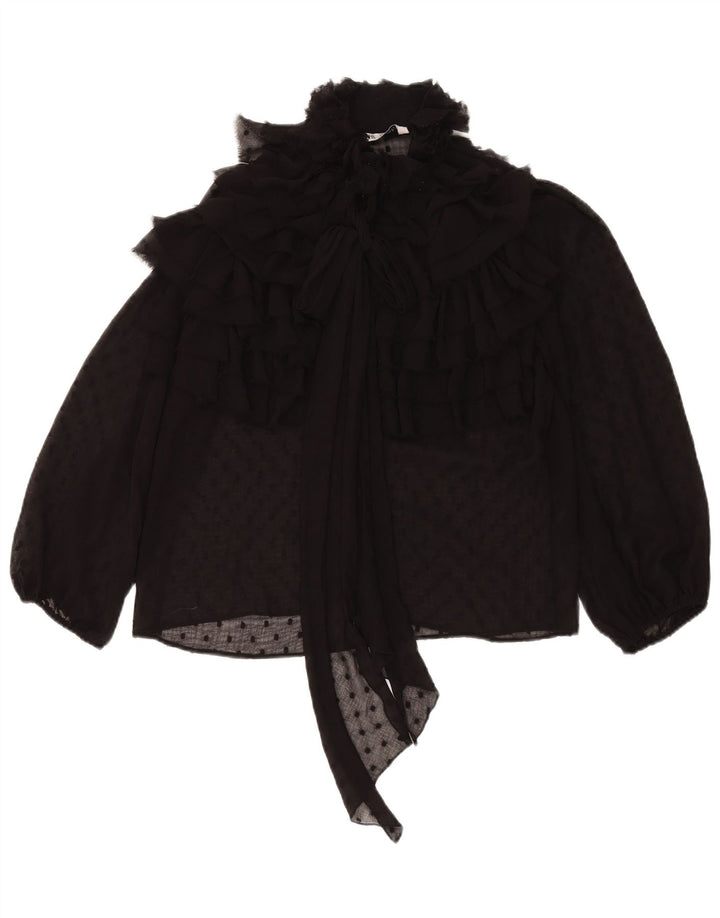 Bluză supradimensionată pentru femei Zara UK 10 Small Black Spotted