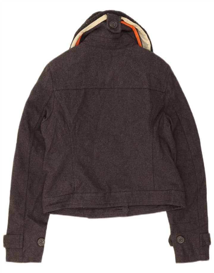 Bomber Superdry pentru femei UK 14 Medium Gri Lână
