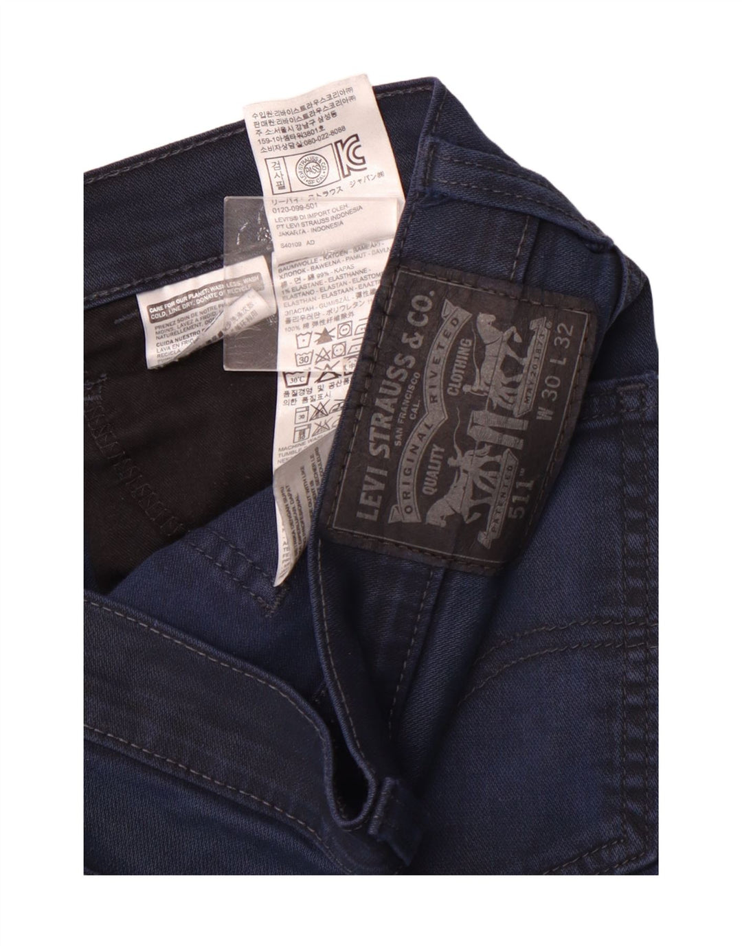 Blugi pentru bărbați Levi's 511 Slim W30 L32 Bumbac bleumarin