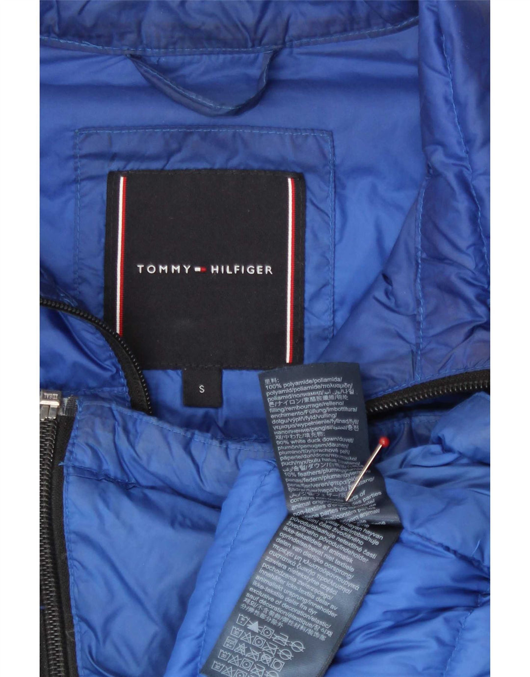 Jachetă căptușită pentru bărbați Tommy Hilfiger UK 36 Small Blue Poliamidă