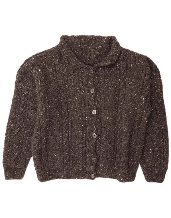 Pulover Cardigan Vintage pentru Damă UK 20 2XL Gri Pete