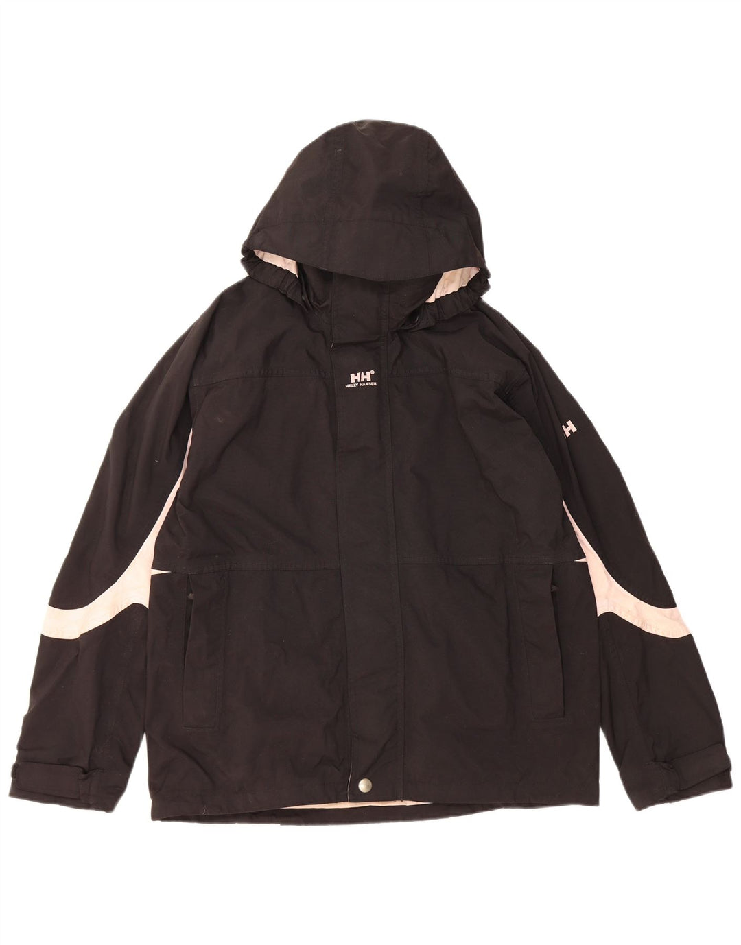 Jachetă de vânt cu glugă Helly Hansen pentru fete 15-16 ani, negru, color block