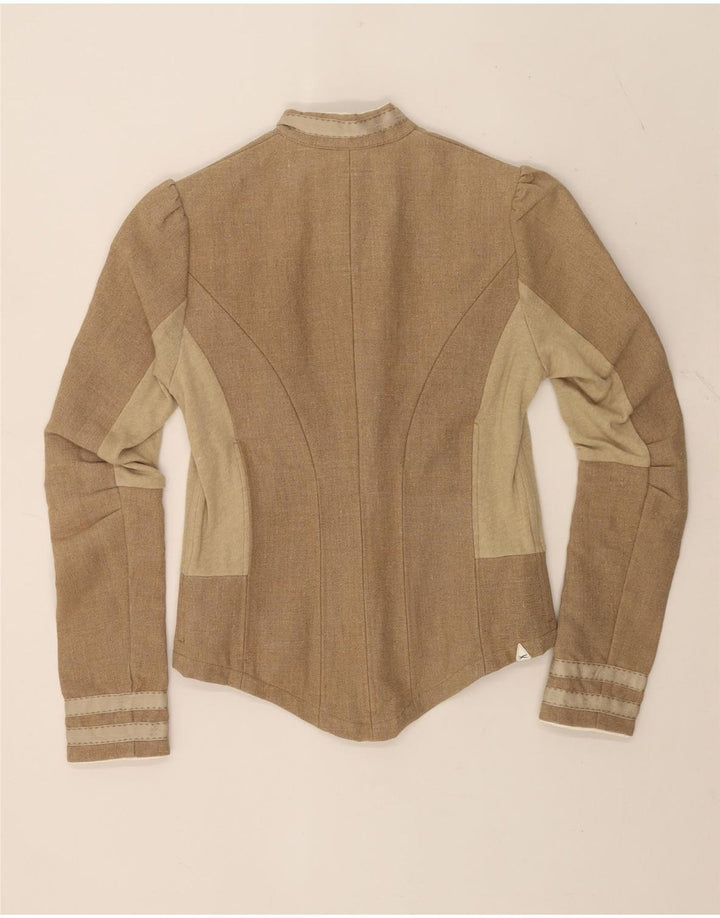 Jachetă Blazer Trachten pentru femei Denham UK 14 Medium Bej Colorblock